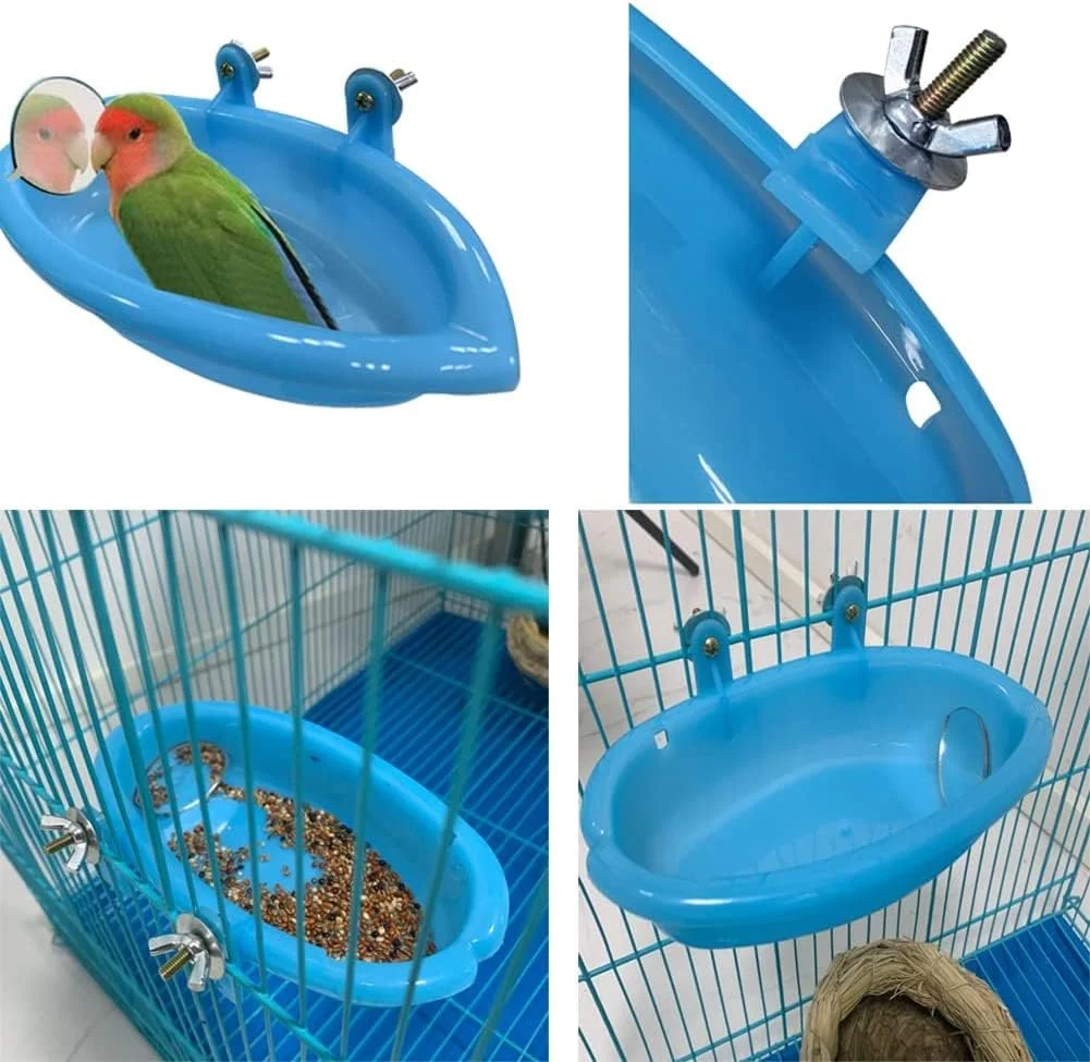 حوضچه حمام پرنده SYOSI، ظرف آویز، اسباب بازی حمام پرنده، طوطی، مرغ عشق، طوطی استرالیایی، قفس کوکاتیل، دوش آب، غذاخوری با آینه دو طرفه چرخشی، 2 عدد حوضچه حمام پرنده SYOSI، ظرف آویز، اسباب بازی حمام پرنده، طوطی، مرغ عشق، طوطی استرالیایی، قفس کوکاتیل، دوش آب، غذاخوری با آینه دو طرفه چرخشی، 2 عدد