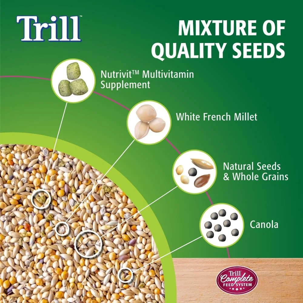 مخلوط دانه تریل برای مرغ عشق 1 کیلوگرمی، غذای پرنده، دانه مرغ عشق، ترکیبی متعادل از دانه های مغذی، غذای کامل برای پرندگان مخلوط دانه تریل برای مرغ عشق 1 کیلوگرمی، غذای پرنده، دانه مرغ عشق، ترکیبی متعادل از دانه های مغذی، غذای کامل برای پرندگان