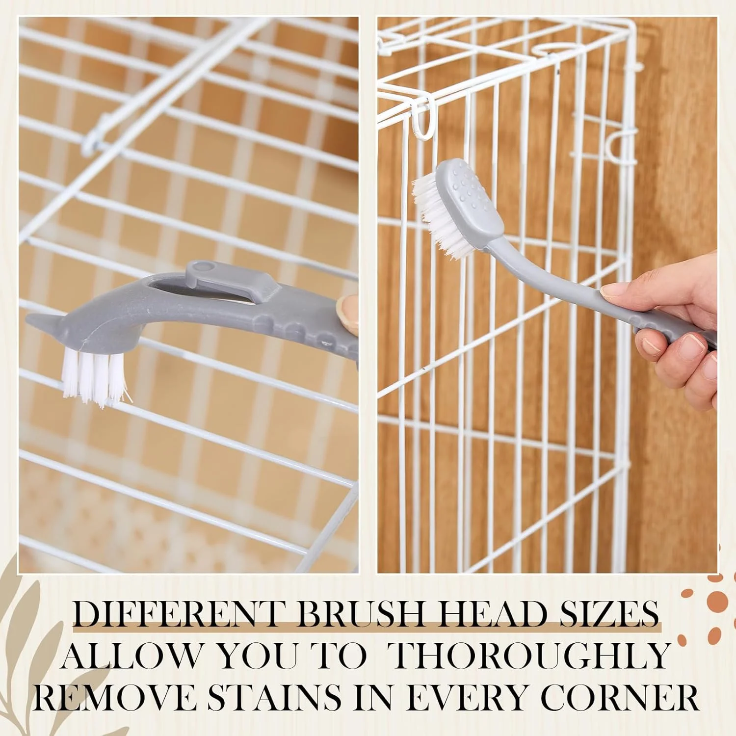 تمیز کننده قفس پرنده Teenyyou با دو برس، کاردک تمیز کننده فضولات پرنده از جنس استیل ضد زنگ، ابزار دسته بلند برای تمیز کردن قفس های طوطی و سایر حیوانات خانگی تمیز کننده قفس پرنده Teenyyou با دو برس، کاردک تمیز کننده فضولات پرنده از جنس استیل ضد زنگ، ابزار دسته بلند برای تمیز کردن قفس های طوطی و سایر حیوانات خانگی