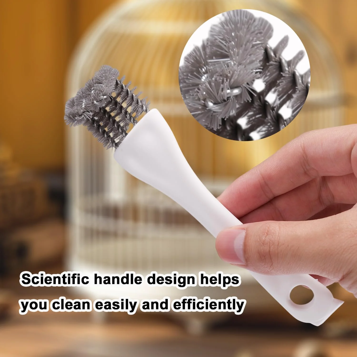 ست 4 عددی برس تمیز کننده قفس پرنده با دسته بلند، برس تمیز کننده قفس پرنده از جنس استیل ضد زنگ، لوازم کارآمد برای تمیز کردن فضولات طوطی، مناسب برای مرغ عشق، عروس هلندی و حیوانات خانگی کوچک ست 4 عددی برس تمیز کننده قفس پرنده با دسته بلند، برس تمیز کننده قفس پرنده از جنس استیل ضد زنگ، لوازم کارآمد برای تمیز کردن فضولات طوطی، مناسب برای مرغ عشق، عروس هلندی و حیوانات خانگی کوچک