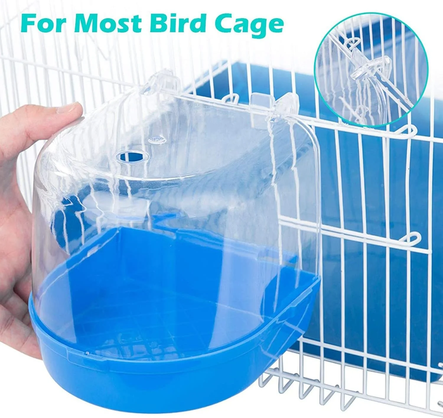 حمام پرنده فنری X، جعبه دوش طوطی، 2 عدد، جعبه حمام پرنده آویز با سوراخ تزریق آب، وان حمام پرنده برای پرندگان کوچک، حمام پرنده برای قفس حمام پرنده فنری X، جعبه دوش طوطی، 2 عدد، جعبه حمام پرنده آویز با سوراخ تزریق آب، وان حمام پرنده برای پرندگان کوچک، حمام پرنده برای قفس