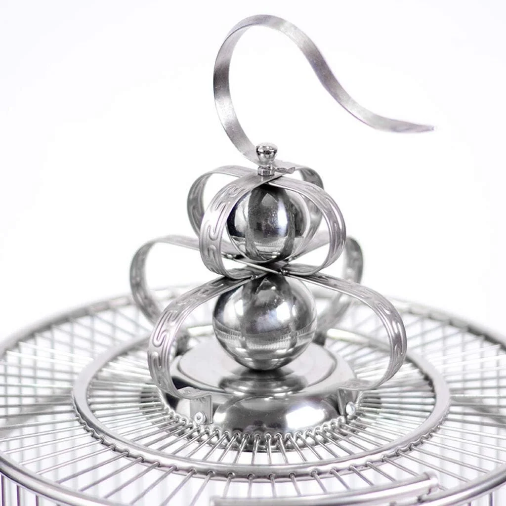 قفس پرنده استیل ضد زنگ، قفس پرندگان، پایه قفس پرنده، خانه های گرد آویز برای طوطی، فنچ، قناری، حیوانات کوچک، بادوام (اندازه: 28 سانتی متر) قفس پرنده استیل ضد زنگ، قفس پرندگان، پایه قفس پرنده، خانه های گرد آویز برای طوطی، فنچ، قناری، حیوانات کوچک، بادوام (اندازه: 28 سانتی متر)