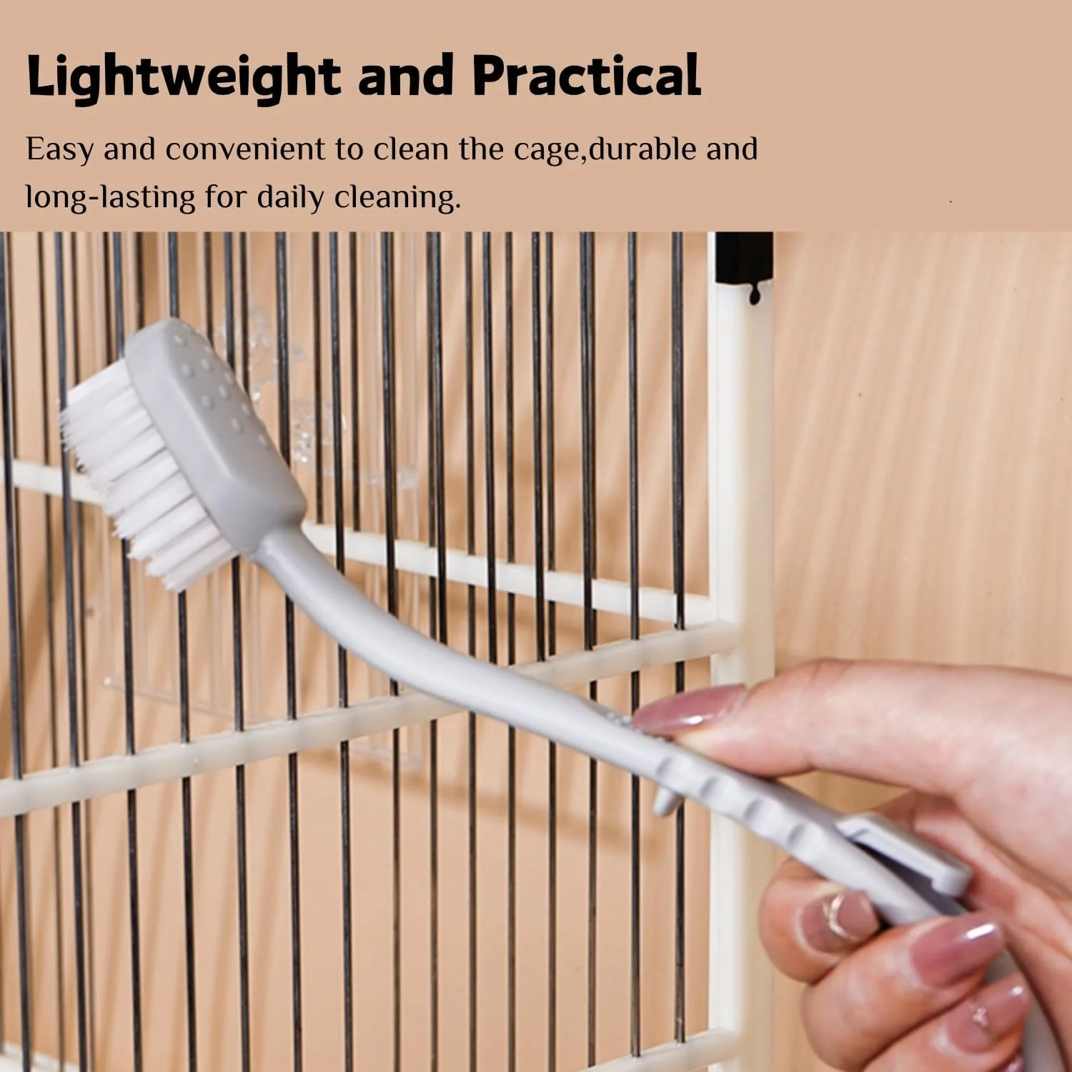 مجموعه 3 عددی برس تمیز کننده قفس پرنده SEZDEKI با دو سر برس و دسته بلند، مناسب برای قفس پرندگان، قفس حیوانات خانگی و میله های نشیمن مجموعه 3 عددی برس تمیز کننده قفس پرنده SEZDEKI با دو سر برس و دسته بلند، مناسب برای قفس پرندگان، قفس حیوانات خانگی و میله های نشیمن