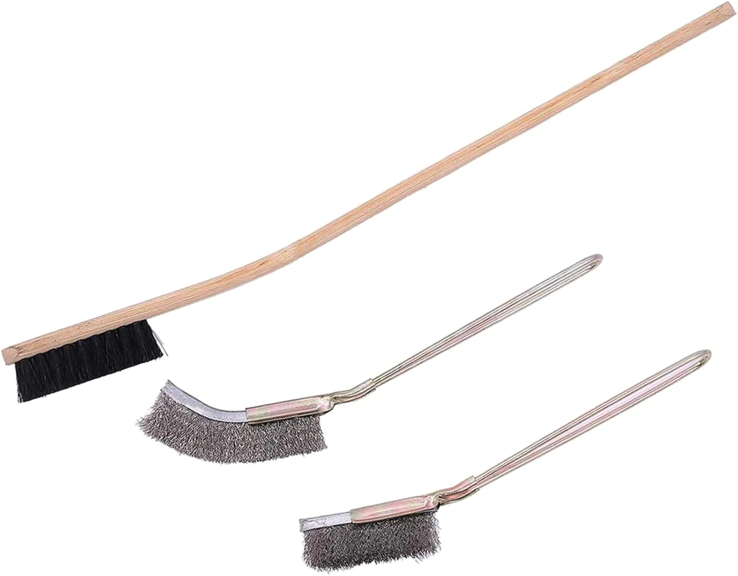 مجموعه برس تمیز کننده قفس پرنده رویالید، برس های تمیز کننده با دسته بلند، 3 تکه، استیل ضد زنگ برای حیوانات خانگی کوچک مجموعه برس تمیز کننده قفس پرنده رویالید، برس های تمیز کننده با دسته بلند، 3 تکه، استیل ضد زنگ برای حیوانات خانگی کوچک