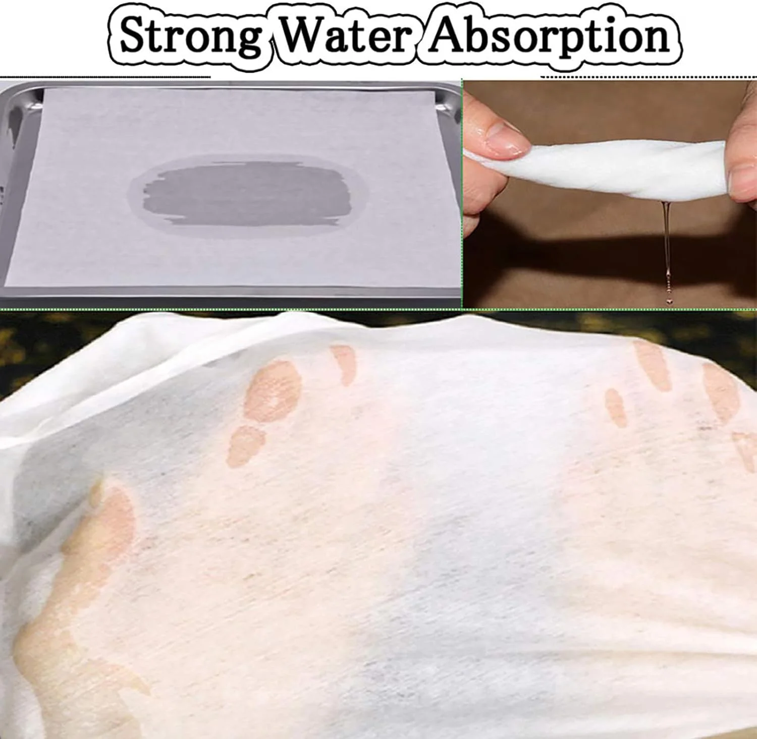 کاغذ بستر قفس پرنده QBLEEV، سایز خیلی بزرگ، ورقه‌های از پیش برش خورده برای قفس پرندگان، پد جاذب یکبار مصرف غیر بافته شده از پیش برش خورده، لوازم جانبی زیرانداز قفس، مربع - 200 عدد