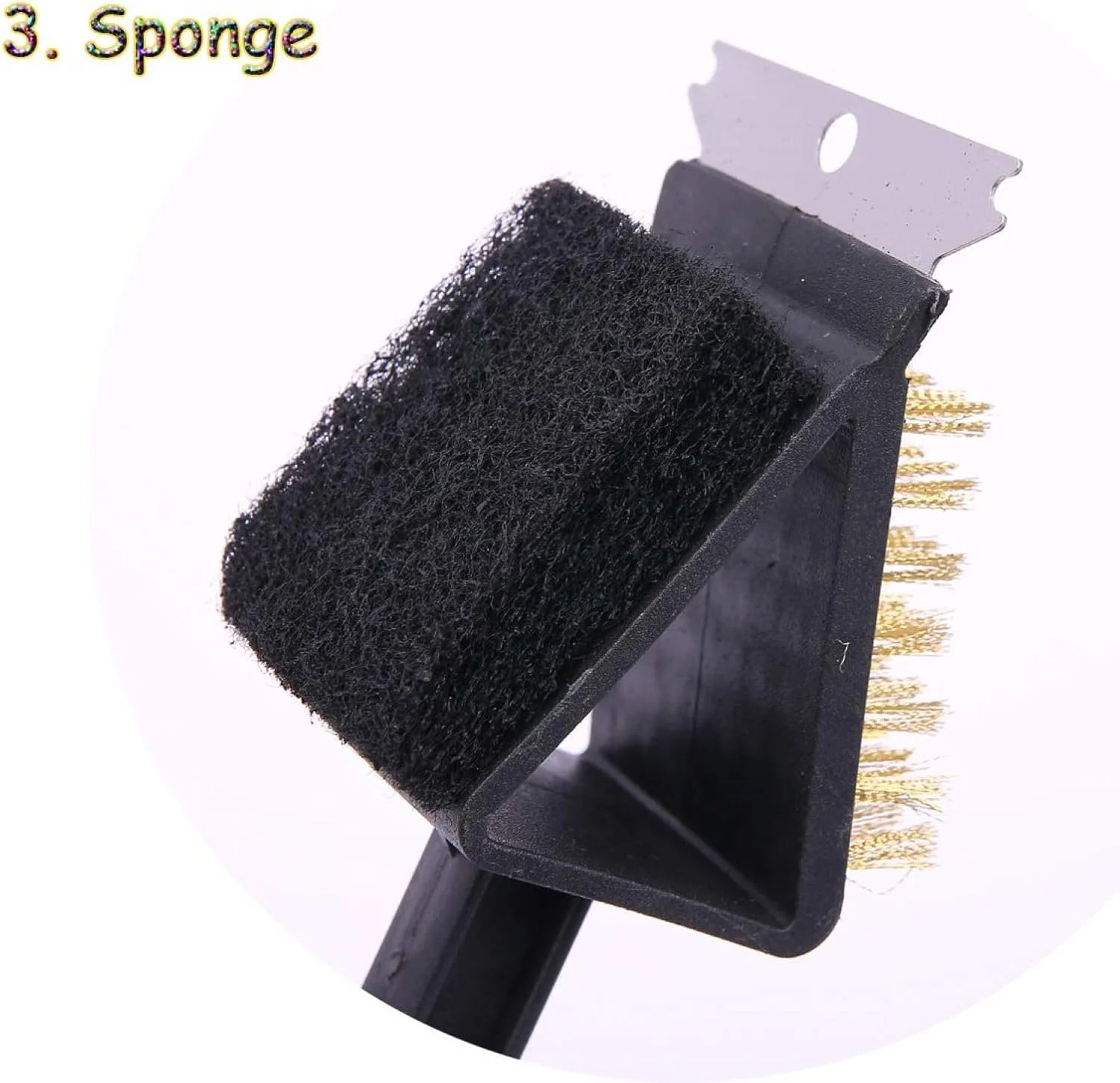 برس تمیز کننده پرنده مثلثی بلند QBLEEV از جنس استیل ضد زنگ، برس دسته بلند سه کاره چند منظوره، لوازم جانبی قفس حیوانات خانگی برای پرندگان طوطی