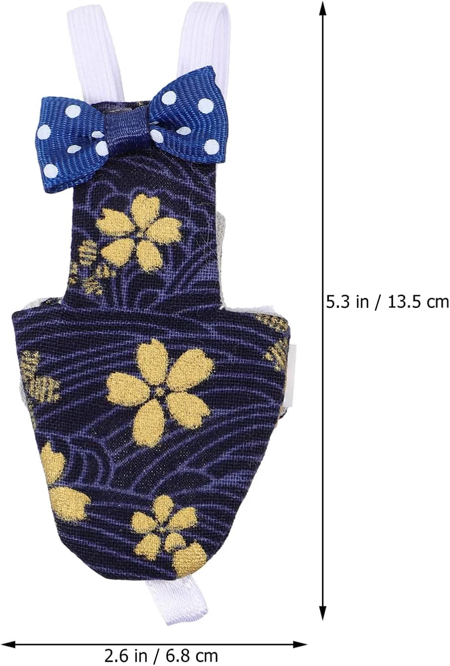 پوشک پرنده قابل شستشو POPETPOP: لباس پرواز پرنده با پاپیون و بند شانه ای قابل تنظیم، لباس طوطی قابل استفاده مجدد برای مرغ عشق، طوطی کوتوله، عروس هلندی، 5.31X2.67X0.39 اینچ