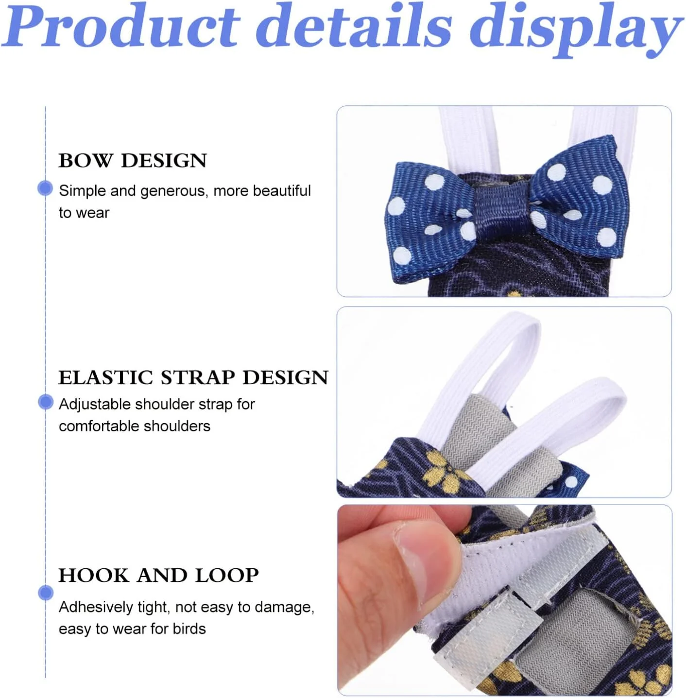 POPETPOP افسار طوطی خاکستری آفریقایی 2 عدد، لباس پرواز پوشک پرنده طوطی، لباس قابل شستشو و استفاده مجدد برای طوطی برزیلی، عروس هلندی، مینی ماکائو، مرغ عشق، قناری