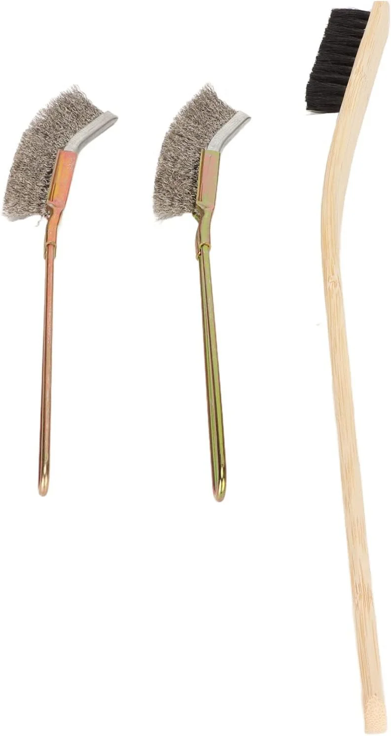 ست تمیز کننده قفس حیوانات خانگی Phefop، چوب و استیل ضد زنگ با دسته بلند، ابزار حذف مدفوع حیوانات خانگی، لوازم جانبی قفس پرندگان با 3 اندازه مختلف برای محوطه های حیوانات کوچک