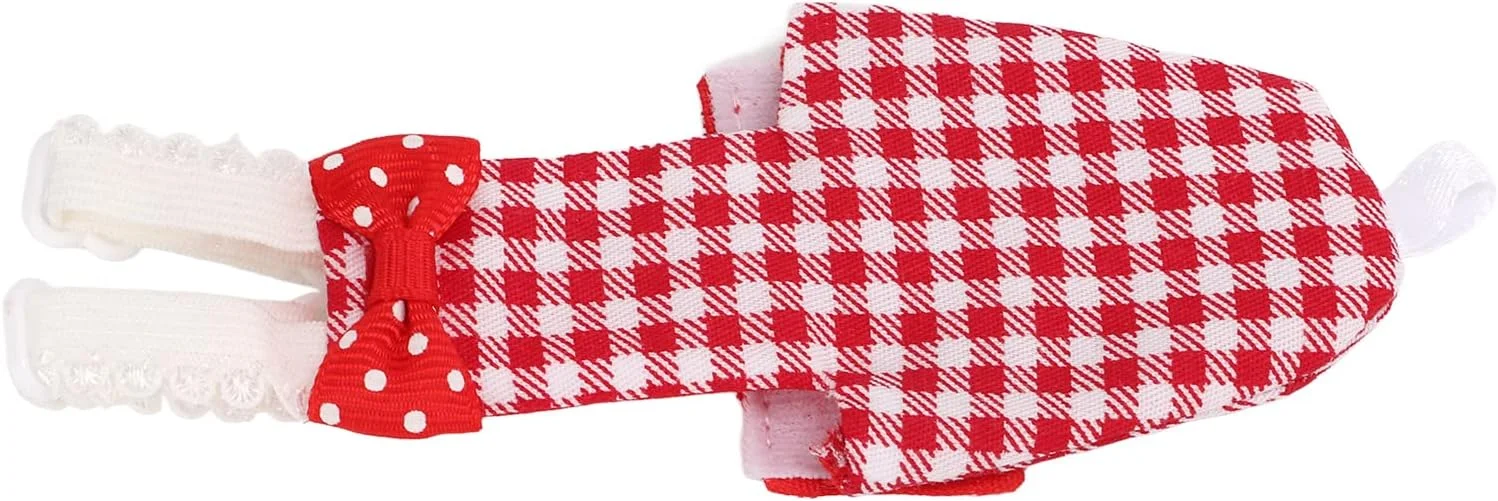 پوشک طوطی، طراحی پاپیونی محافظ، ضد آب، الاستیک، لباس خلبانی پرنده نخی تنگ برای مرغ عشق، برای ماکائو، برای پاراکیت (L، شبکه قرمز)