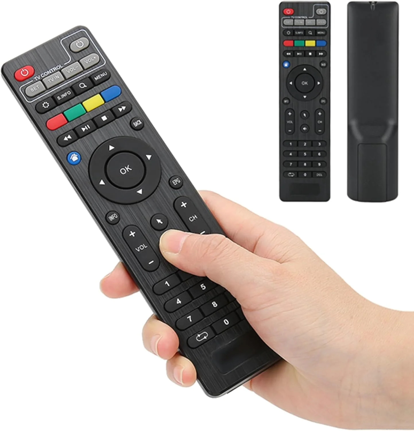 ریموت کنترل تلویزیون یونیورسال Yctze سازگار با جعبه‌های Tvip412، Tvip415، Tvip605، TvipS300، جایگزین برای Tvip S-box V.605 و IPTV Remote Sbox V525