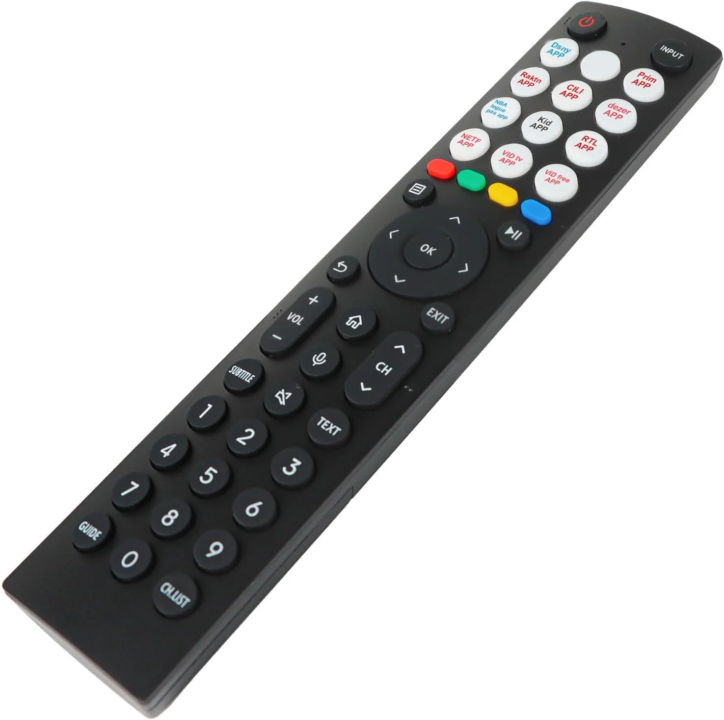 ریموت کنترل مادون قرمز YiBiChin مدل ERF2M36H مناسب برای تلویزیون های Hisense UHD 4K Smart TV مدل های ERF3A80 43A67K 55A6CGTUK 65E61KTUK دارای 12 کلید میانبر، بدون نیاز به تنظیمات