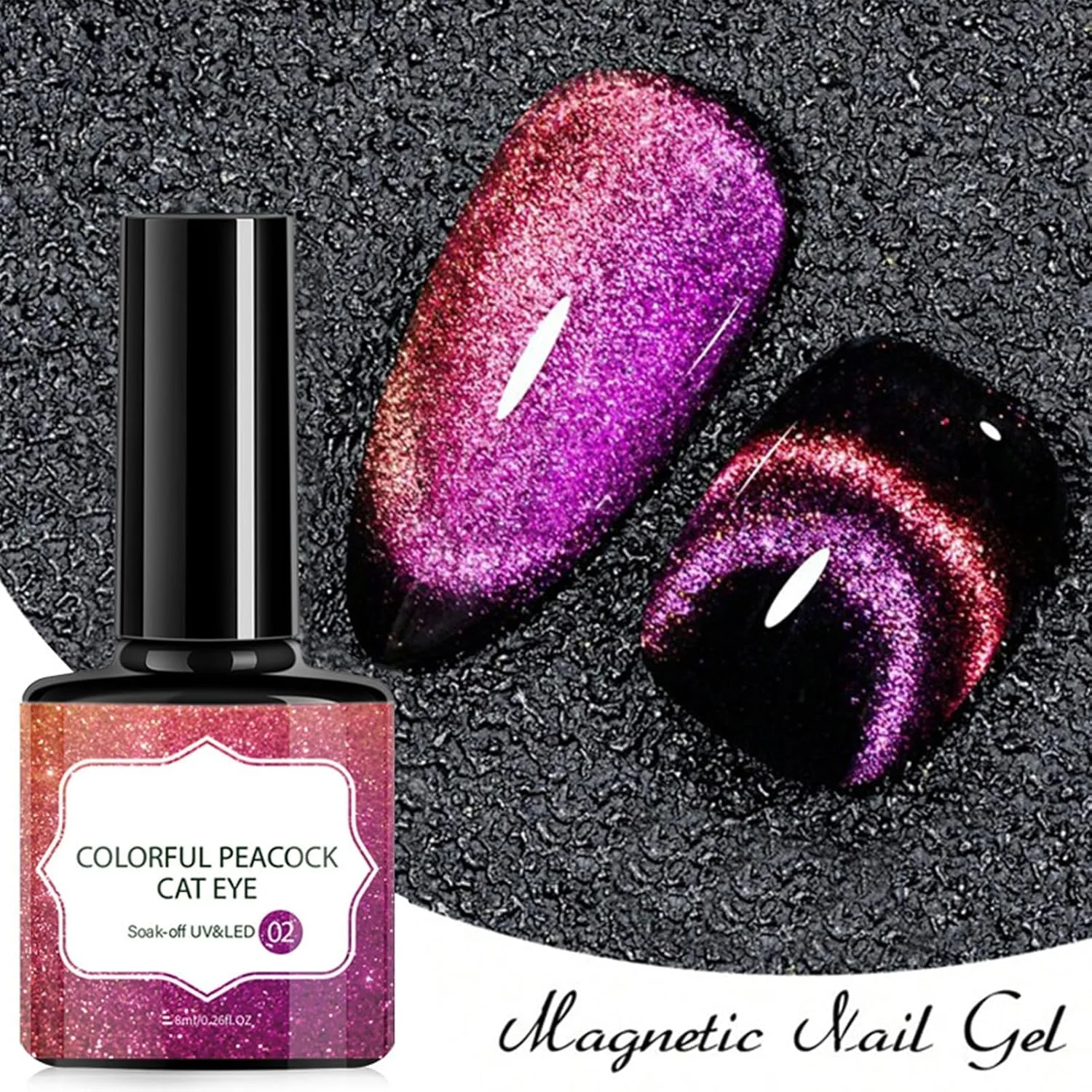 ست لاک ژل چشم گربه ای آزونه، 6 رنگ - لاک ژل مغناطیسی کهکشانی UV، همراه با چوب مغناطیسی، لاک ناخن بادوام برای زنان، لاک ژل مایع براق، لاک ژل رنگ روشن ست لاک ژل چشم گربه ای آزونه، 6 رنگ - لاک ژل مغناطیسی کهکشانی UV، همراه با چوب مغناطیسی، لاک ناخن بادوام برای زنان، لاک ژل مایع براق، لاک ژل رنگ روشن