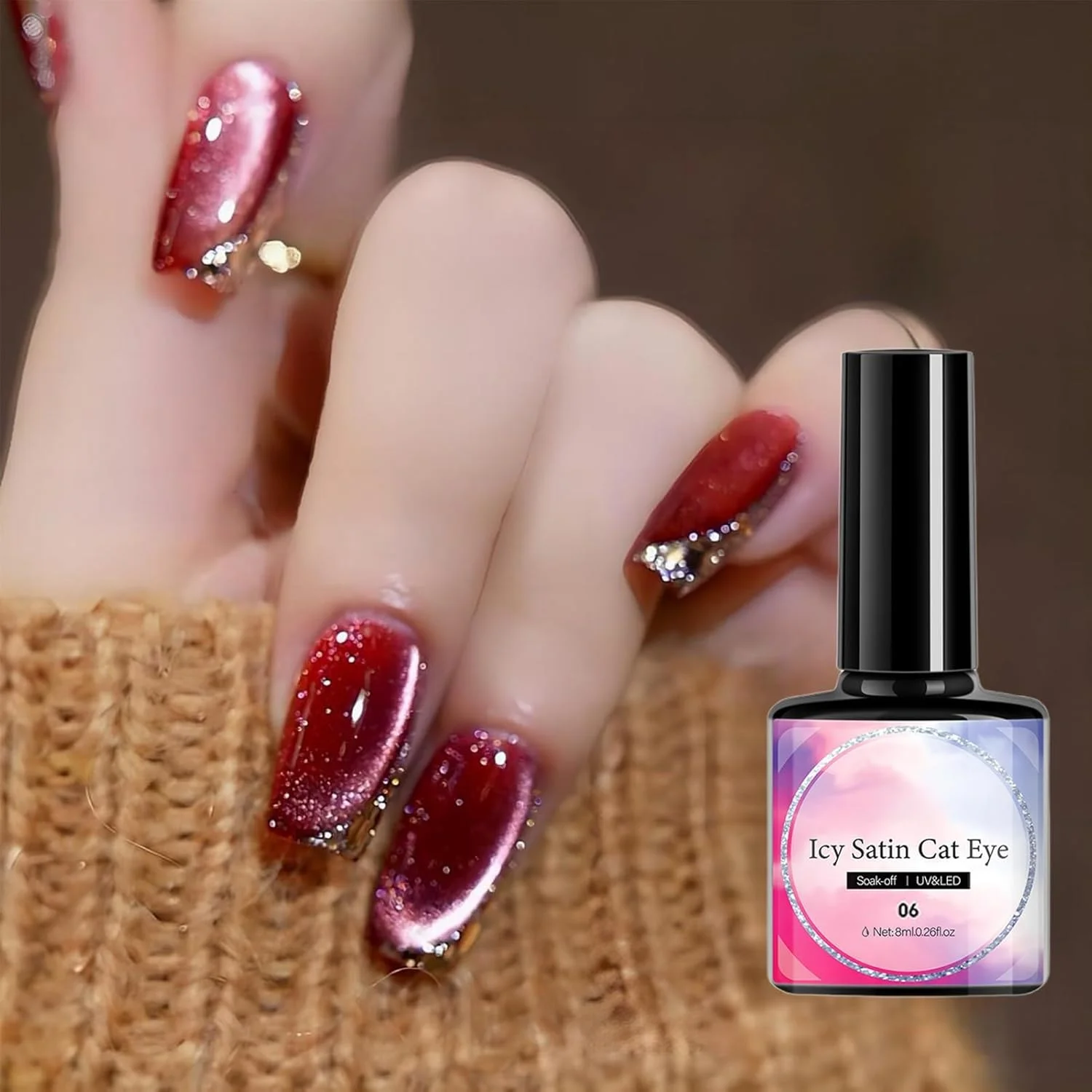 ست لاک ژل چشم گربه ای اکلیلی هولوگرافیک 6 عددی آزون با آهنربا، لاک ژل مغناطیسی رنگین کمانی پاستلی، برای زنان و دختران، ست لاک ژل UV خیساندنی، نقره ای، قرمز، مشکی، آبی، رنگ بدن ست لاک ژل چشم گربه ای اکلیلی هولوگرافیک 6 عددی آزون با آهنربا، لاک ژل مغناطیسی رنگین کمانی پاستلی، برای زنان و دختران، ست لاک ژل UV خیساندنی، نقره ای، قرمز، مشکی، آبی، رنگ بدن