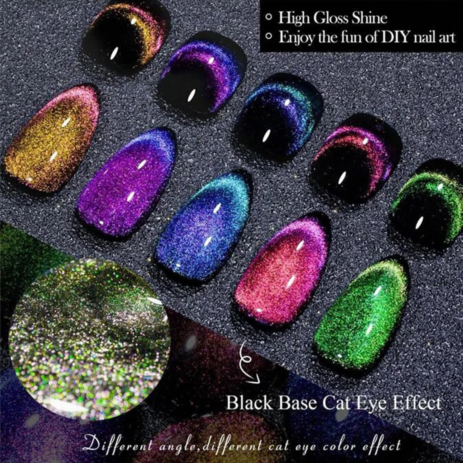 ست لاک ژل چشم گربه ای آزونه، 6 رنگ - لاک ژل مغناطیسی کهکشانی UV، همراه با چوب مغناطیسی، لاک ناخن بادوام برای زنان، لاک ژل مایع براق، لاک ژل رنگ روشن ست لاک ژل چشم گربه ای آزونه، 6 رنگ - لاک ژل مغناطیسی کهکشانی UV، همراه با چوب مغناطیسی، لاک ناخن بادوام برای زنان، لاک ژل مایع براق، لاک ژل رنگ روشن