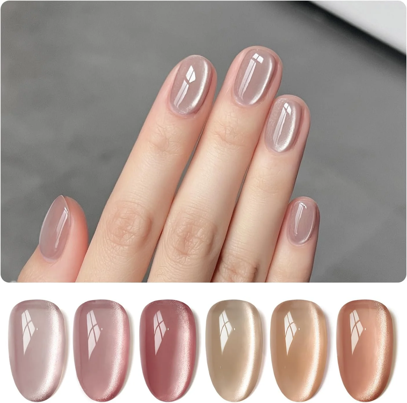 مجموعه لاک ژل چشم گربه ای صورتی نقره ای GAOY با آهنربا برای چشم گربه ای اکلیلی هولوگرافیک، مانیکور ژلی سالنی و طراحی ناخن DIY در خانه مجموعه لاک ژل چشم گربه ای صورتی نقره ای GAOY با آهنربا برای چشم گربه ای اکلیلی هولوگرافیک، مانیکور ژلی سالنی و طراحی ناخن DIY در خانه