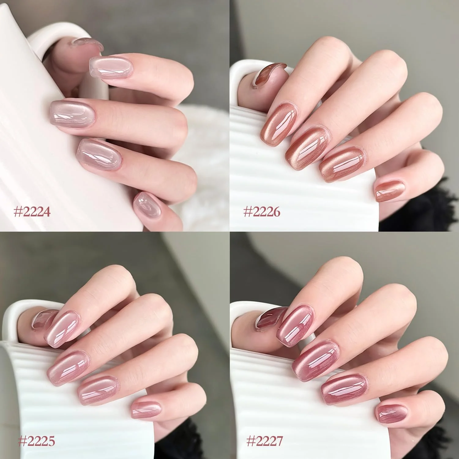 مجموعه لاک ژل چشم گربه ای صورتی نقره ای GAOY با آهنربا برای چشم گربه ای اکلیلی هولوگرافیک، مانیکور ژلی سالنی و طراحی ناخن DIY در خانه مجموعه لاک ژل چشم گربه ای صورتی نقره ای GAOY با آهنربا برای چشم گربه ای اکلیلی هولوگرافیک، مانیکور ژلی سالنی و طراحی ناخن DIY در خانه