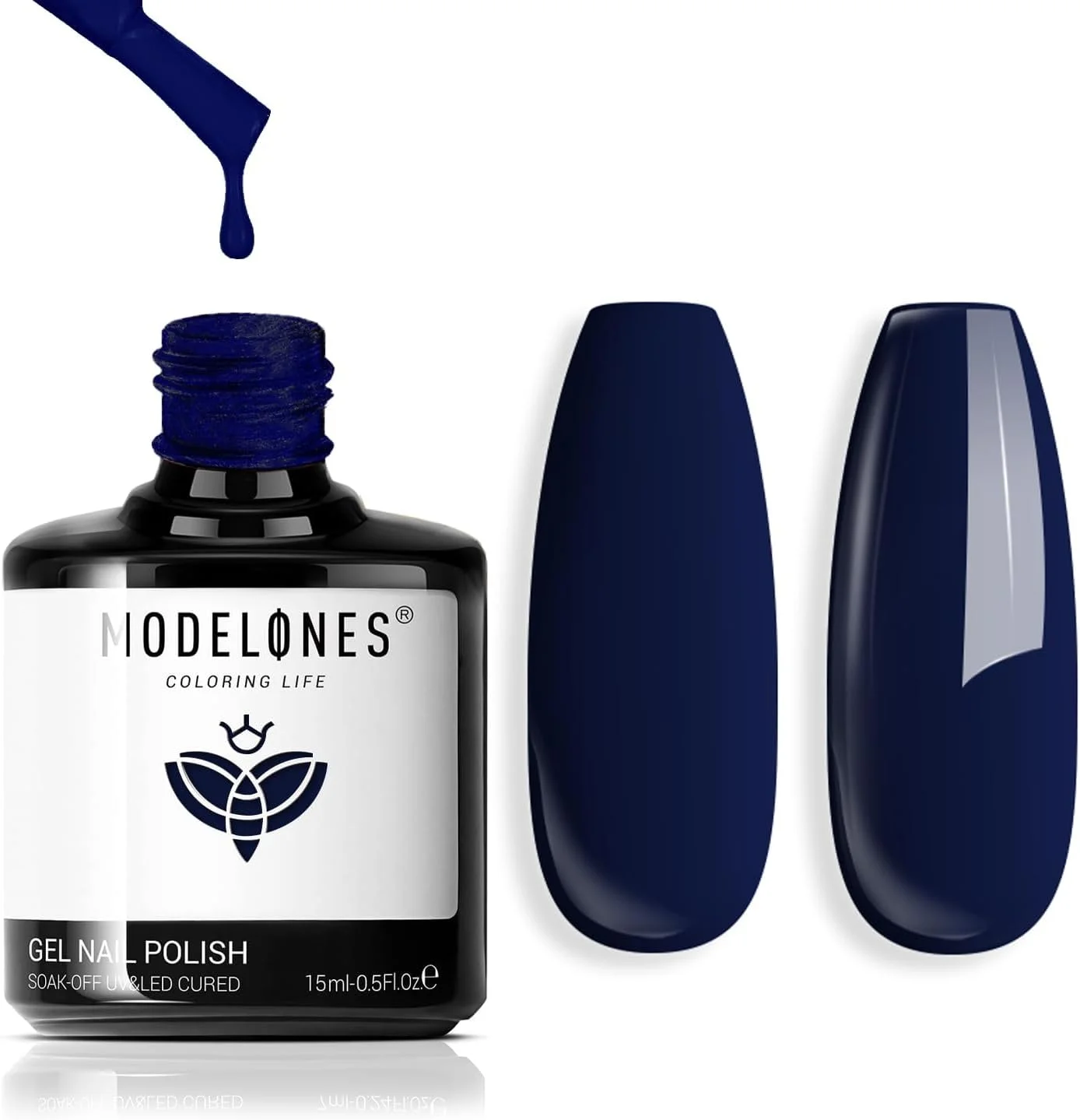 لاک ژل ناخن آبی مدلونز، 15 میلی لیتر لاک ژل آبی سرمه ای، لاک ژل یو وی ال ای دی، طراحی ناخن پاتریوتیک روز رئیس جمهور، مانیکور سالن DIY