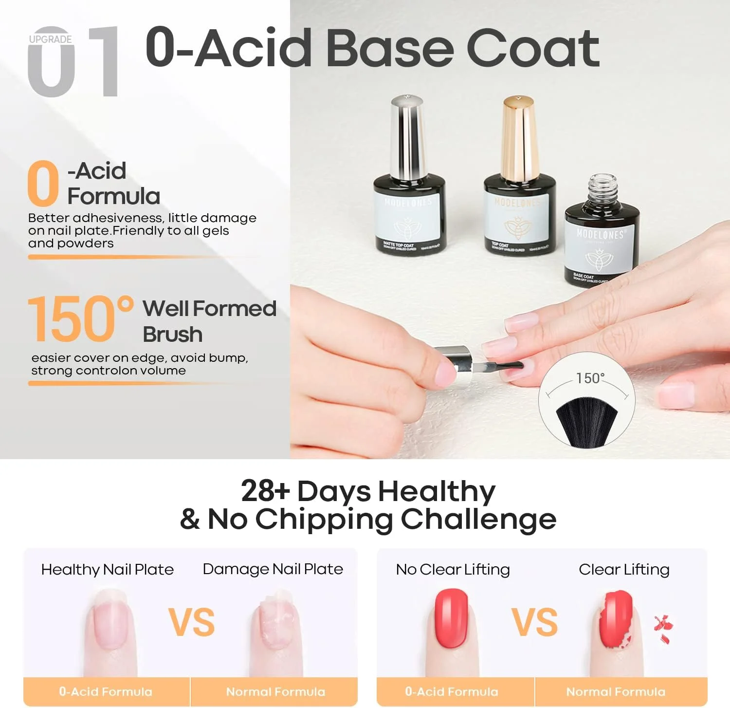 ست لاک ژل بیس کت و تاپ کت مدلونز، 3 عدد 10 میلی لیتر تاپ کت مات و براق بدون نیاز به دستمال، جلوه های براق و مات با ماندگاری بالا، مناسب برای استفاده در خانه ست لاک ژل بیس کت و تاپ کت مدلونز، 3 عدد 10 میلی لیتر تاپ کت مات و براق بدون نیاز به دستمال، جلوه های براق و مات با ماندگاری بالا، مناسب برای استفاده در خانه