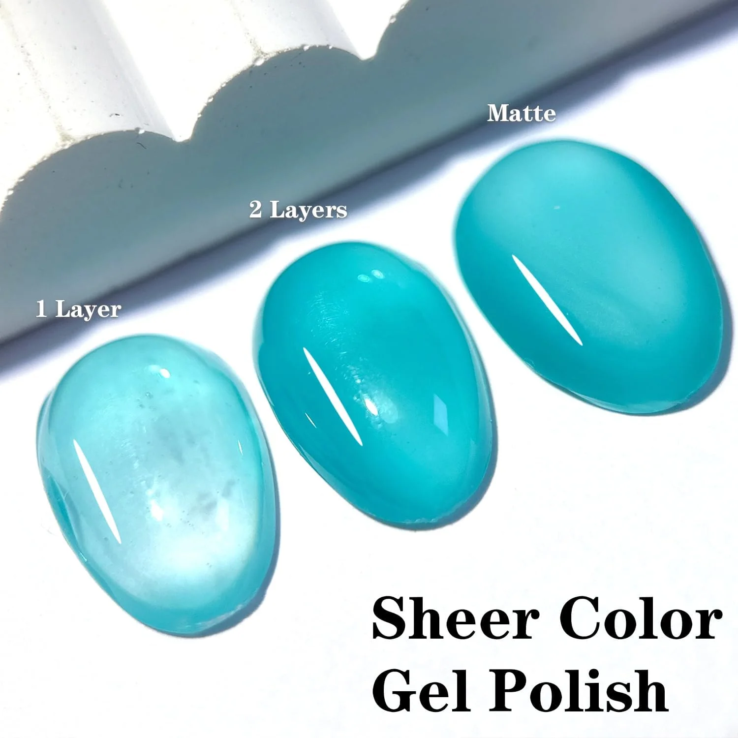 ست لاک ژل ژله ای آبی فیروزه ای Senvenski، لاک ژل مغناطیسی چشم گربه ای، رنگ های آبی شیشه ای شفاف با پوشش شیری ملایم | کیت هدیه هنر ناخن UV/LED وگان برای زنان (CS2-018)