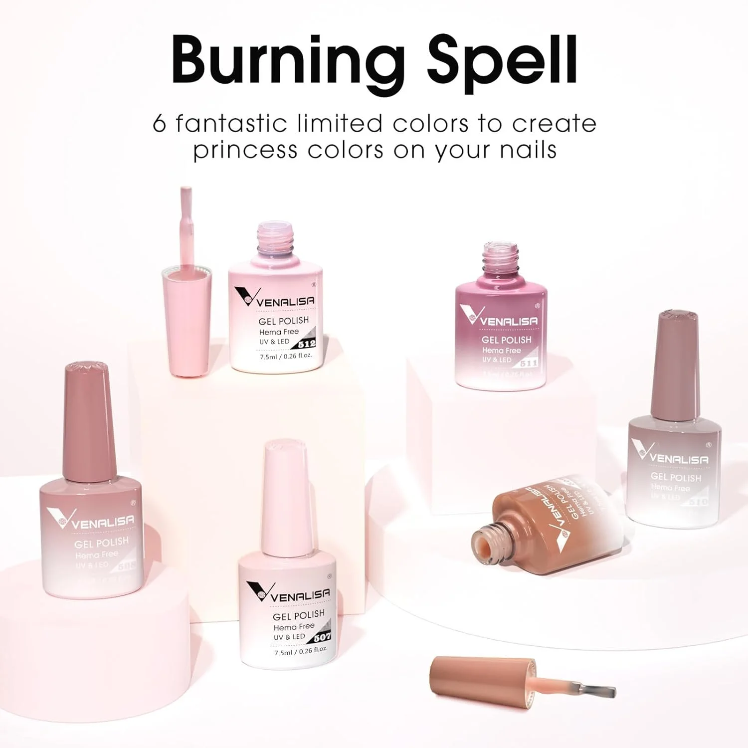 ست لاک ژل ژله ای 6 رنگ ونالیزا برای ناخن های فرانسوی، کیت لاک ژل صورتی کالباسی ملایم، رنگ پوست خنثی، لاک ژل UV LED شفاف، مناسب مانیکور سالنی