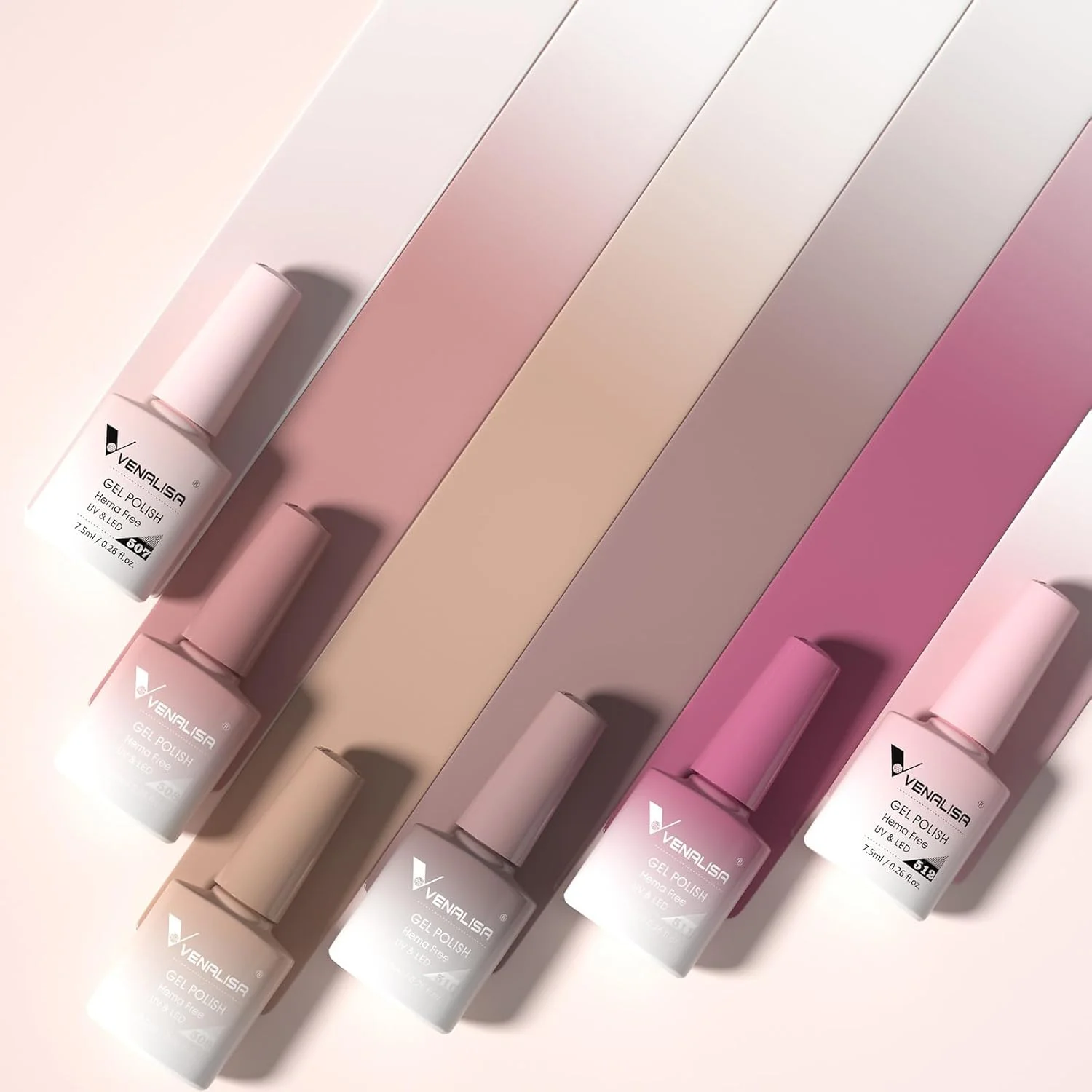ست لاک ژل ژله ای 6 رنگ ونالیزا برای ناخن های فرانسوی، کیت لاک ژل صورتی کالباسی ملایم، رنگ پوست خنثی، لاک ژل UV LED شفاف، مناسب مانیکور سالنی