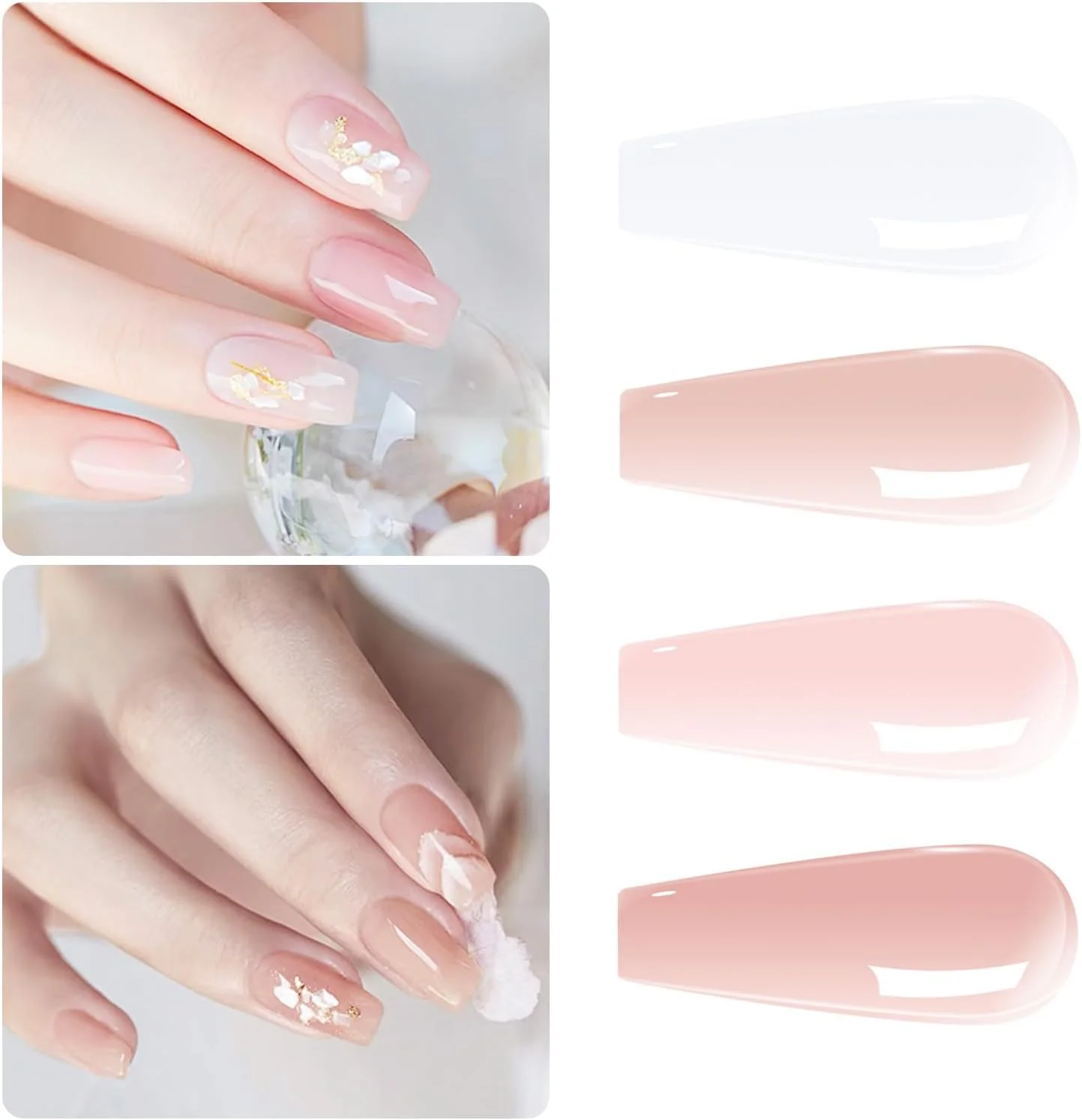 ست لاک ژل 4 عددی ویشاین، رنگ های ژله ای، صورتی کالباسی، شیری، سفید، گل رز، لاک ژل ناخن شفاف، کریستالی، نیمه شفاف، مناسب برای مانیکور فرانسوی، 8 میلی لیتر ست لاک ژل 4 عددی ویشاین، رنگ های ژله ای، صورتی کالباسی، شیری، سفید، گل رز، لاک ژل ناخن شفاف، کریستالی، نیمه شفاف، مناسب برای مانیکور فرانسوی، 8 میلی لیتر