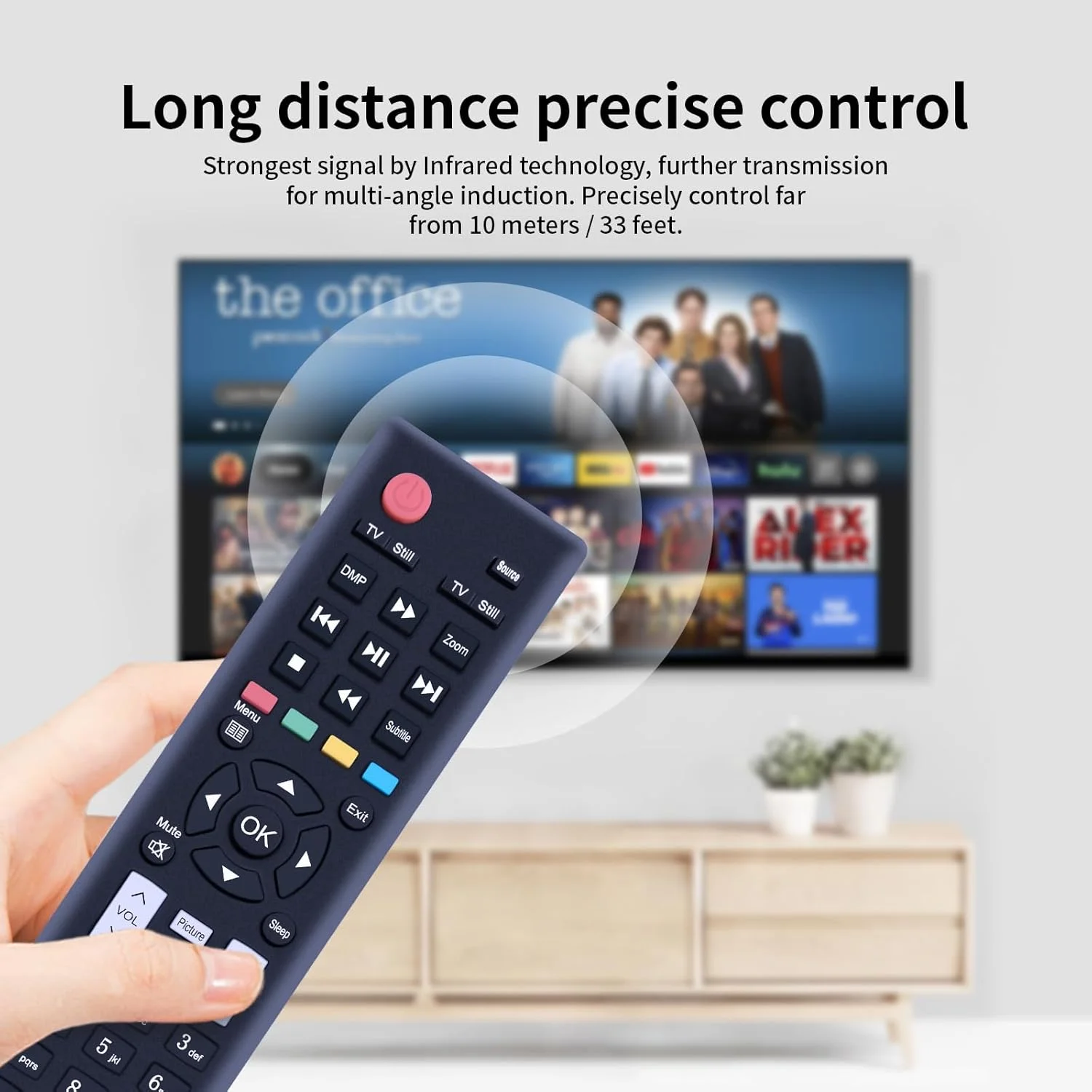 ریموت کنترل جایگزین جدید ER-22645HS - ریموت کنترل جایگزین VINABTY ER22645HS مناسب برای تلویزیون های HISENSE مدل های Ledn50d36p LHD32K2204WTEU ER-22645HS