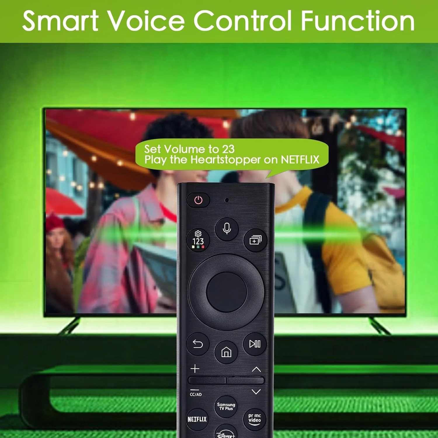 ریموت کنترل جایگزین VIVCASE برای تلویزیون های هوشمند سامسونگ، کنترل صوتی سازگار با BN59-01385A مدل 2022، برای اکثر تلویزیون های هوشمند 4K و 8K کریستال UHD QLED The Frame QLED سامسونگ از سال 2018 تا 2022