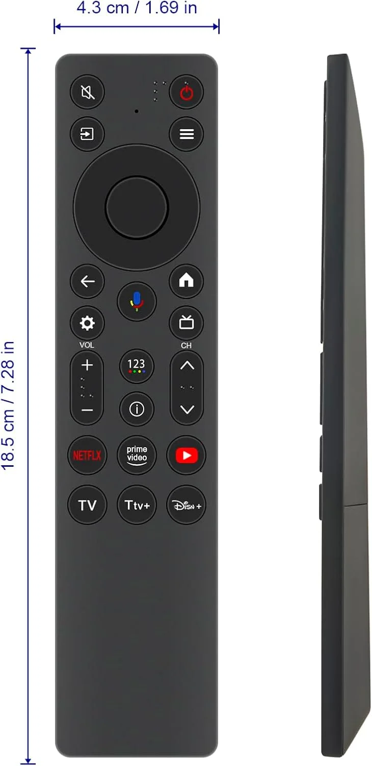 ریموت کنترل جایگزین VINABTY RC813A برای تلویزیون هوشمند TCL QLED 4K QD-Mini LED مدل‌های 55QM6K، 65QM6K، 75QM6K، 85QM6K، 98QM6K