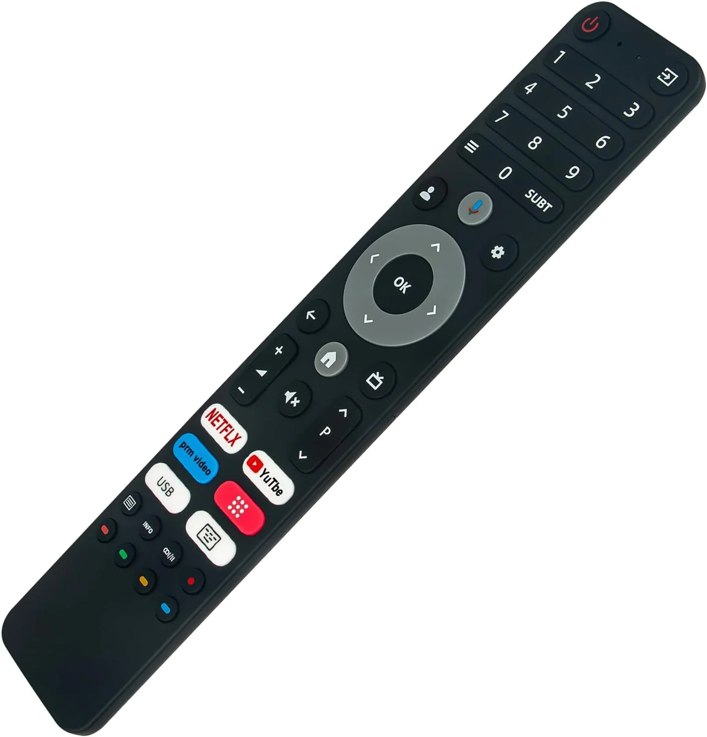 ریموت کنترل جایگزین VINABTY L32H7G با قابلیت صدا مناسب برای تلویزیون های BLAUPUNKT ChiQ QLED مدل های L32H7G L32H8CG L40H7G U43H7C U55QM8E U85QF8TG U50QM8E U43QM8G U75F8TG L40QH7G