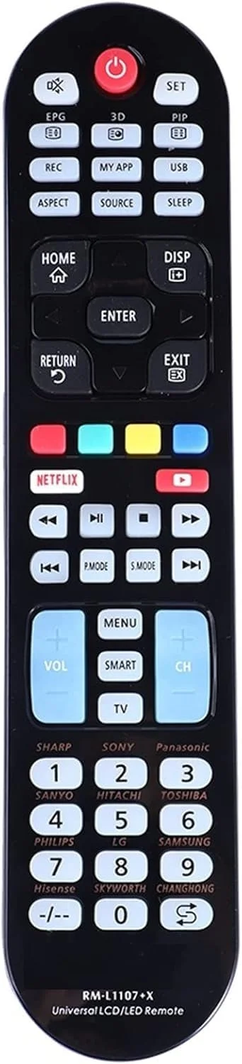 ریموت کنترل تلویزیون یونیورسال VersaMarts مدل RM-L1107+X – سازگار با تلویزیون های LED/LCD – نصب آسان، کار با 99% برندها – کنترلر جایگزین ریموت کنترل تلویزیون یونیورسال VersaMarts مدل RM-L1107+X – سازگار با تلویزیون های LED/LCD – نصب آسان، کار با 99% برندها – کنترلر جایگزین