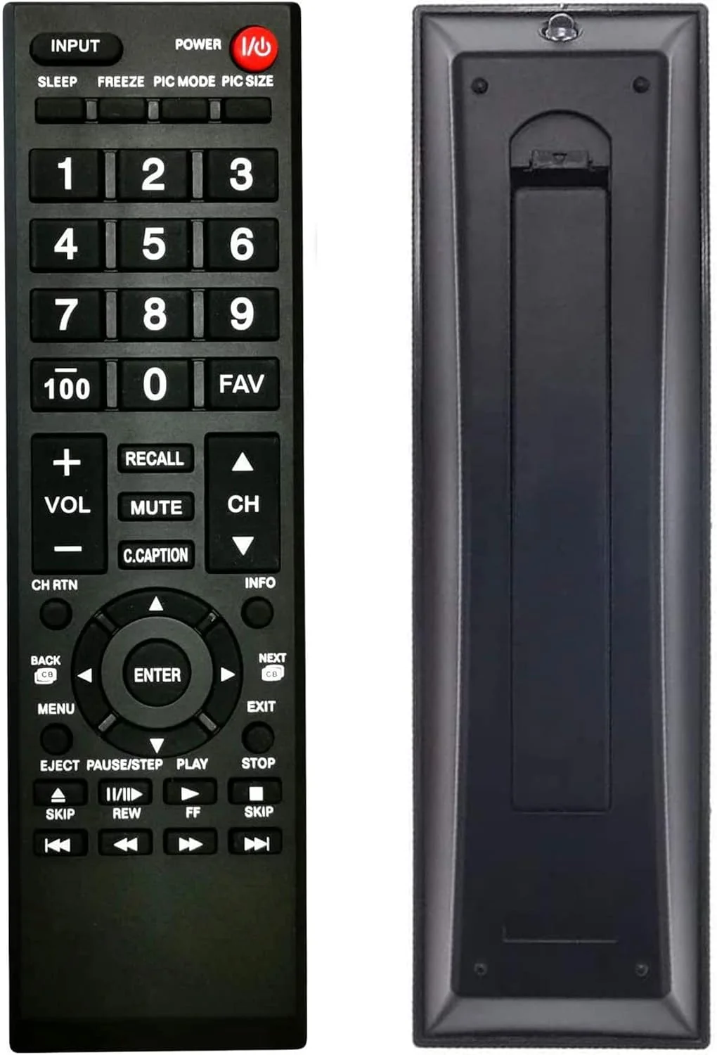 ریموت کنترل یونیورسال برای تلویزیون توشیبا، جایگزین برای تمام تلویزیون های هوشمند ال سی دی ال ای دی اچ دی تی وی سه بعدی 4K UHD توشیبا (نه برای فایر تی وی) ریموت کنترل یونیورسال برای تلویزیون توشیبا، جایگزین برای تمام تلویزیون های هوشمند ال سی دی ال ای دی اچ دی تی وی سه بعدی 4K UHD توشیبا (نه برای فایر تی وی)