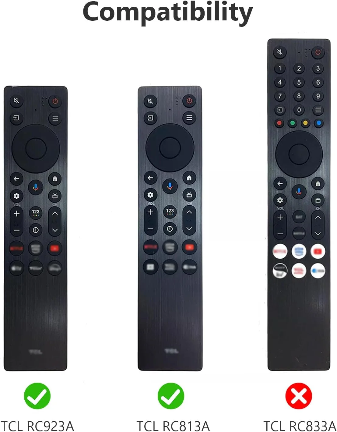 محافظ ریموت USTIYA برای تلویزیون TCL مدل RC923A/RC813A، پوشش محافظ سیلیکونی (مشکی)