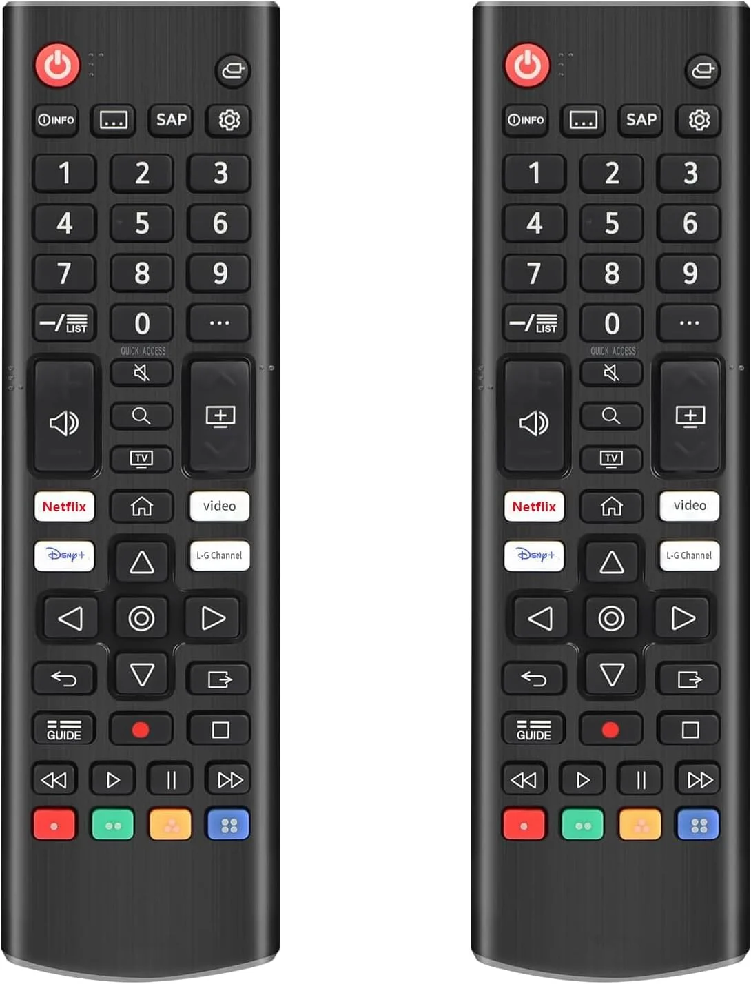 (بسته 2 عددی) کنترل از راه دور جهانی برای همه تلویزیون های هوشمند ال جی. جایگزینی برای همه کنترل های تلویزیون ال جی. (بسته 2 عددی) کنترل از راه دور جهانی برای همه تلویزیون های هوشمند ال جی. جایگزینی برای همه کنترل های تلویزیون ال جی.