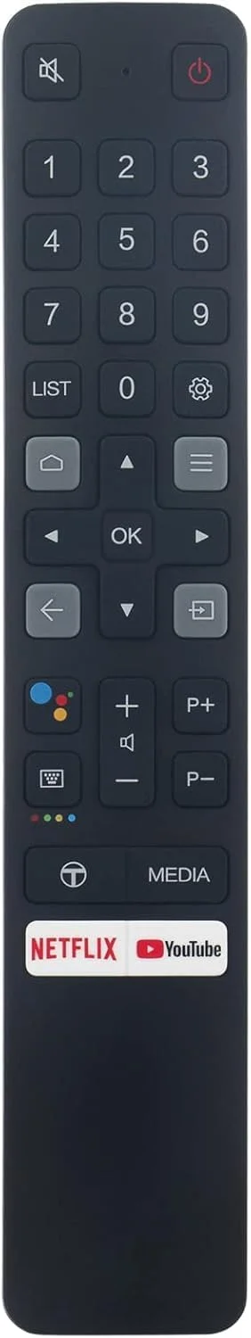 ریموت کنترل جایگزین SmartGrist 06-BTZNYY-ARC901V -RC901V FMR1 برای تلویزیون های هوشمند TCL مدل های 50C725 55C725 65C725 75C725 55C727 65C727 75C727 55C825 65C825 75C825 85C825 98C735 43P725 50P725
