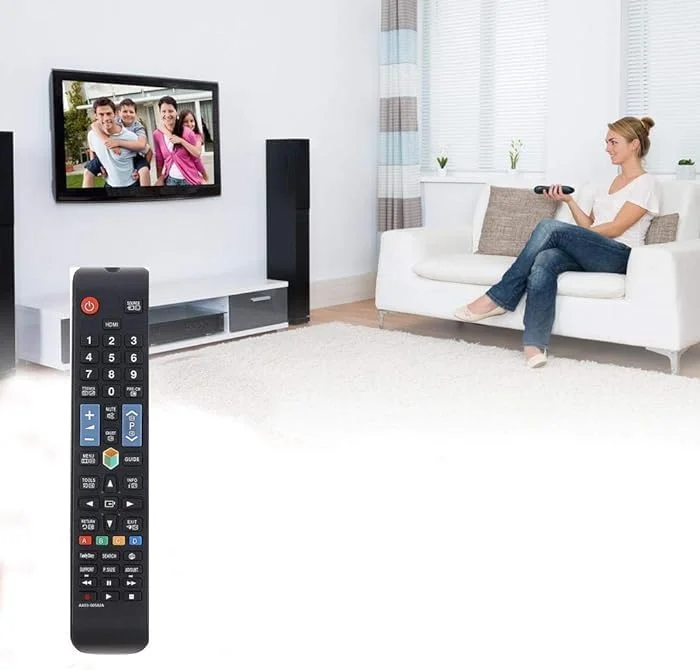 ریموت کنترل جایگزین تلویزیون هوشمند 4K UHD مدل AA59-00594A AA59-00581A AA59-00582A UE43NU7400 UE40F8000 سازگار با تلویزیون سامسونگ