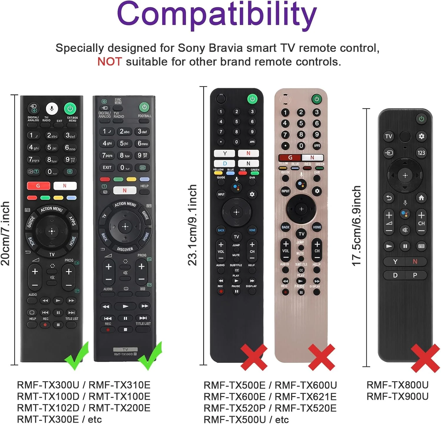 کاور سیلیکونی برای کنترل از راه دور سونی Vocale مدل RMT-TX100D RMF-TX310E RMT-TX300E، کاور محافظ برای کنترل از راه دور Buzz TV XR4000/XRS4000، ضد لغزش، ضد ضربه، قابل شستشو (مشکی)