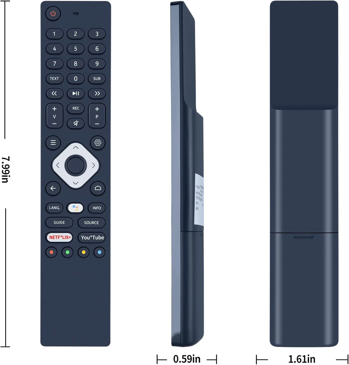 کنترل از راه دور صوتی TCNOUMT سازگار با تلویزیون هوشمند اندروید نوکیا مدل های 5500A 5800A 6500A 7500A