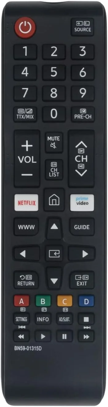 ریموت کنترل جایگزین PERFASCIN BN59-01315D برای تلویزیون سامسونگ UA43RU7100W UA50RU7100W UA55RU7100W