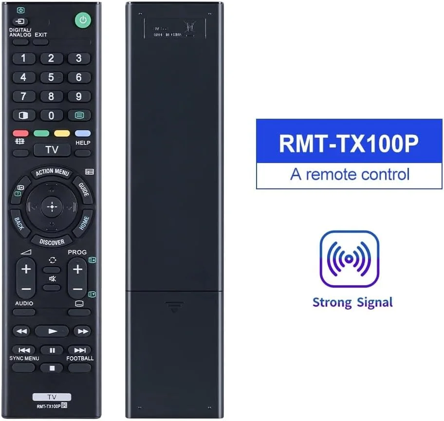 ریموت کنترل جایگزین PZL RMT-TX100P RMTTX100P مناسب برای تلویزیون های سونی Bravia مدل های KD-49X8300C KD-55X8500C KD-55X9000C KDL-43W800C KD49X8300C KD-65X9000C KDL-50W800C KD-65X8500C KD-43X8300C