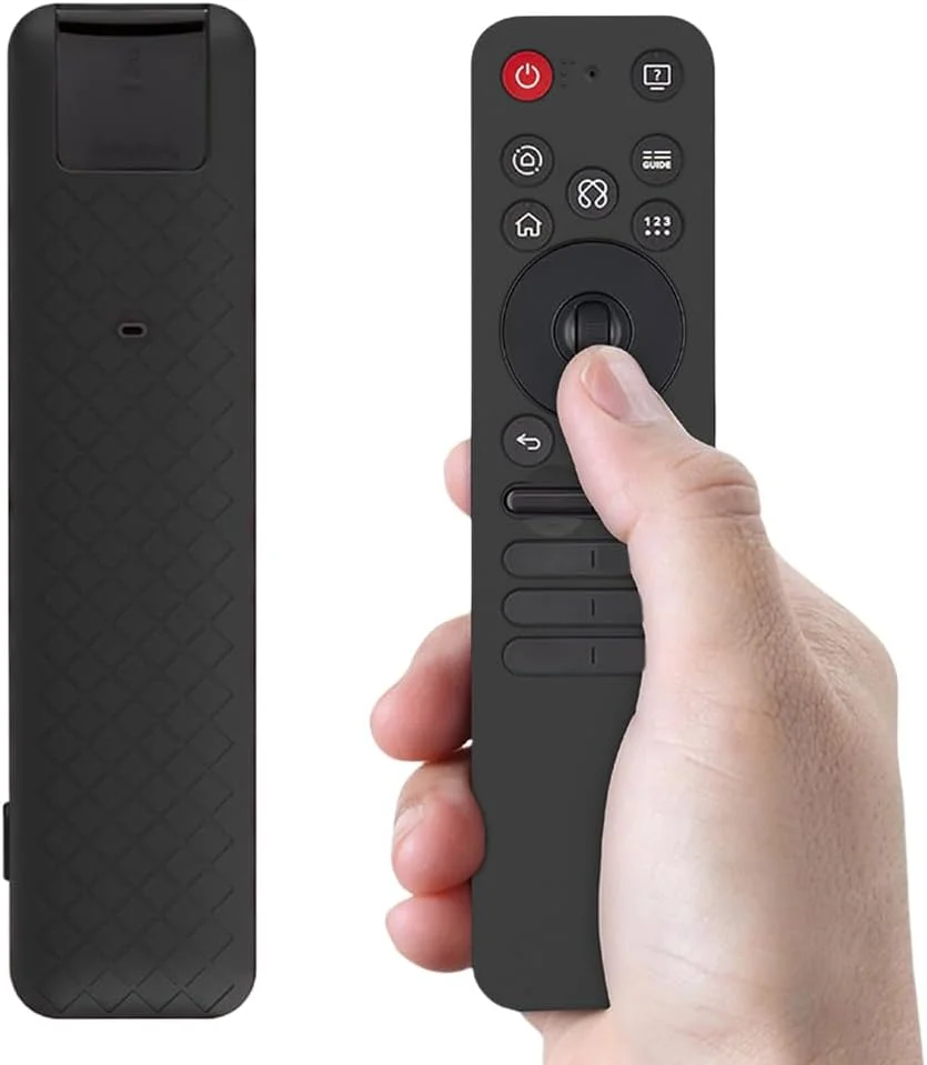 کاور محافظ کنترل تلویزیون ضد لغزش، سبک و مقاوم در برابر ضربه، سازگار با تلویزیون هوشمند ال جی OLED مدل 2025 - مشکی