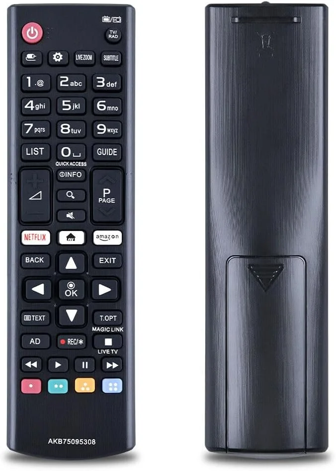 ریموت کنترل یونیورسال جایگزین PZL مدل AKB75095308 AKB75095307 AKB74915305 AKB75375604 برای تمام تلویزیون های هوشمند ال جی مدل های 32LJ610V 43LJ614V 43UJ6307 43UJ6309 55UJ630V 55UJ634V 60UJ6307 60UJ6309