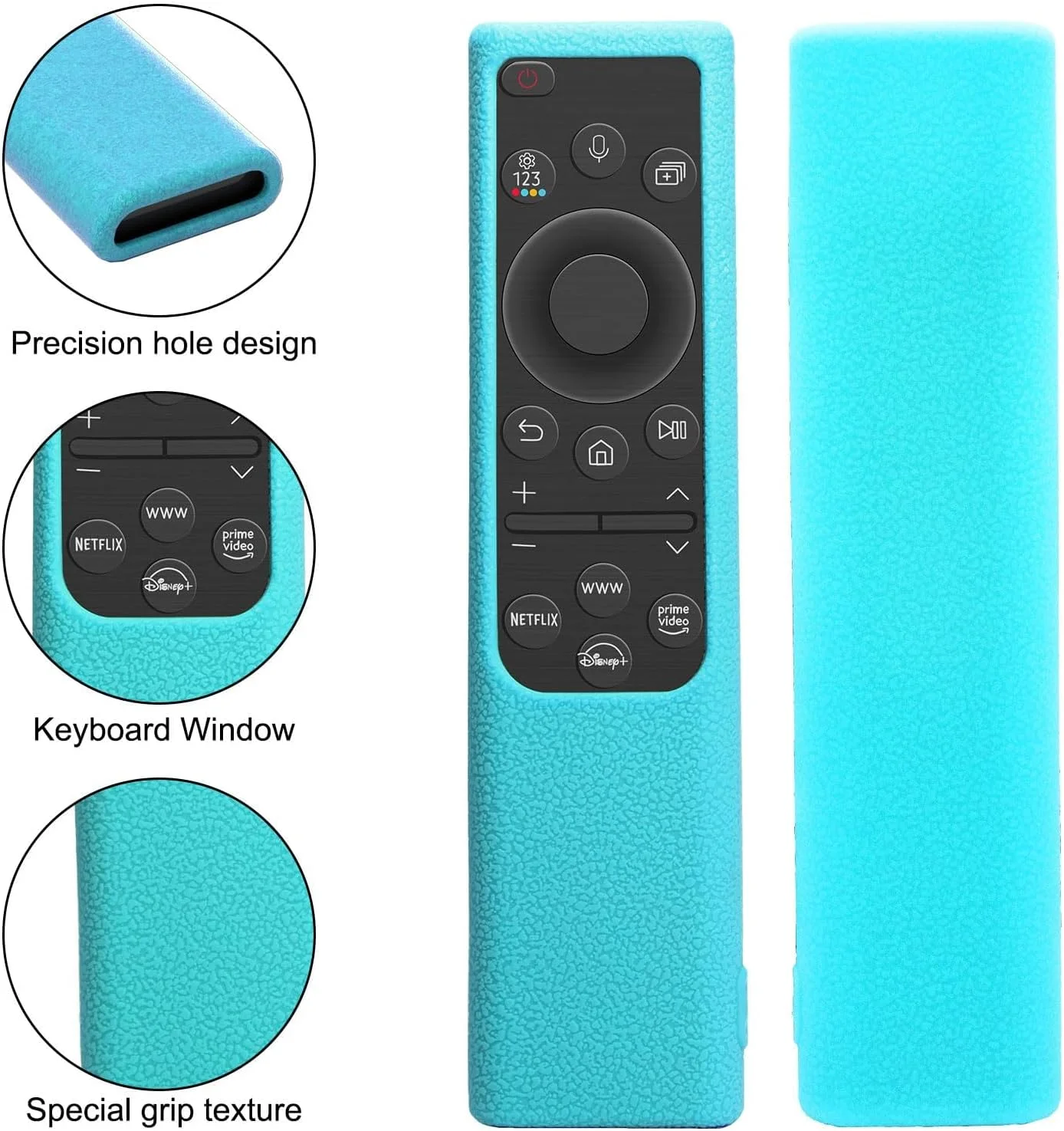 کاور محافظ کنترل تلویزیون هوشمند سامسونگ، پوسته ضد لغزش شب‌تاب، کاور محافظ سیلیکونی برای کنترل از راه دور سلول خورشیدی سامسونگ 2021 2022 BN59-01357 BN59-01385 BN59-01265A، 2 عدد