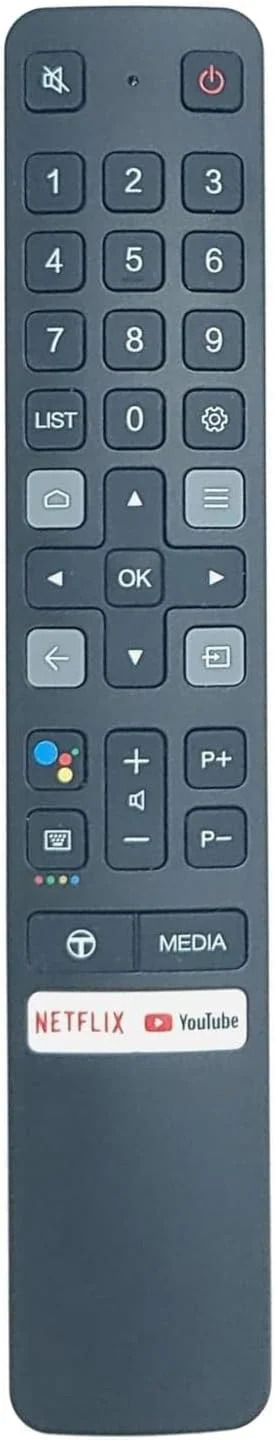 ریموت کنترل صوتی جایگزین برای تلویزیون اندروید TCL - کنترل از راه دور هوشمند جهانی با جستجوی صوتی - سازگار با مدل های تلویزیون اندروید TCL - جفت سازی و راه اندازی آسان - دستورات صوتی بدون نیاز به دست