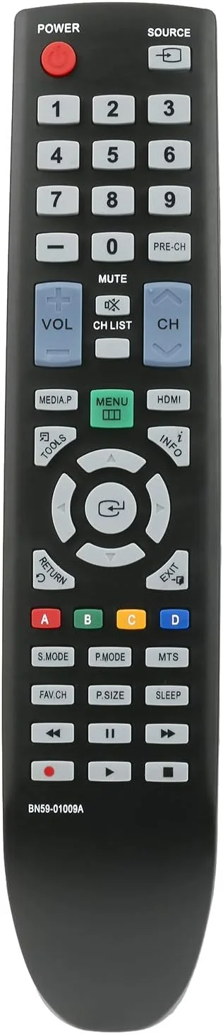 ریموت کنترل جایگزین Allimity New BN59-01009A برای تلویزیون ال سی دی سامسونگ مدل های LA22C450 LA22C480 LA32C450 LA32C480 LA26C450 LA26C450 LA22C450E1 LA22C480H1 LA26C450E1 LA32C450E1 LA32C480H1 LN22C450E1 LN26C450E1