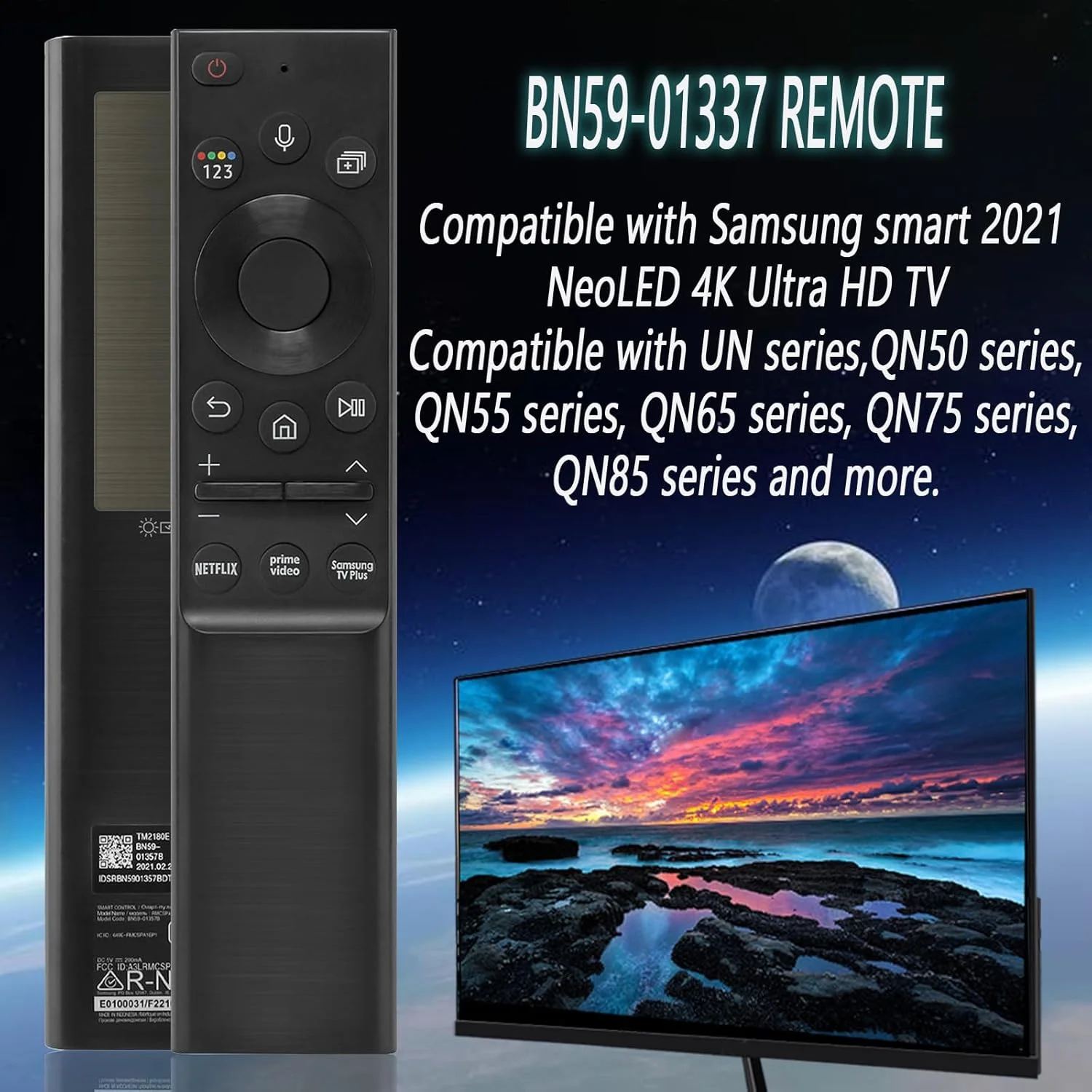 ریموت کنترل خورشیدی JKZTJOF BN59-01357 برای تلویزیون هوشمند سامسونگ، ریموت کنترل صوتی خورشیدی RMCSPA1EP1 برای تلویزیون 4K Ultra HD هوشمند NEO LED سامسونگ 2021