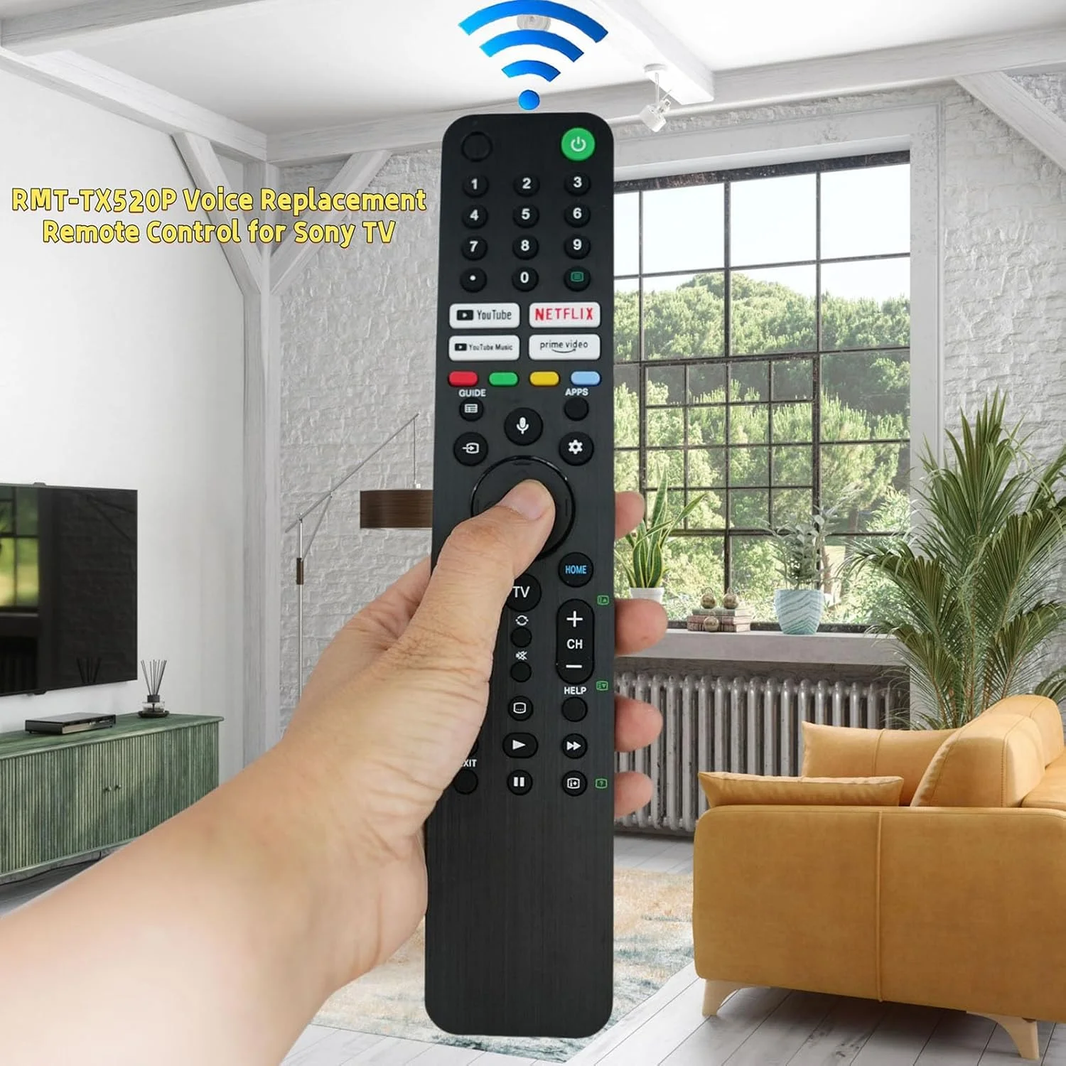 ریموت کنترل جایگزین Kassionel Voice RMF-TX520P برای تلویزیون ال سی دی سونی براویا مدل های KD-43X80J KD-50X80J KD-55X80J KD-55X85J KD-65X80J KD-65X85J KD-75X85J XR-55A80J XR-55X90J XR-65A80J XR-65X90J XR-77A80J