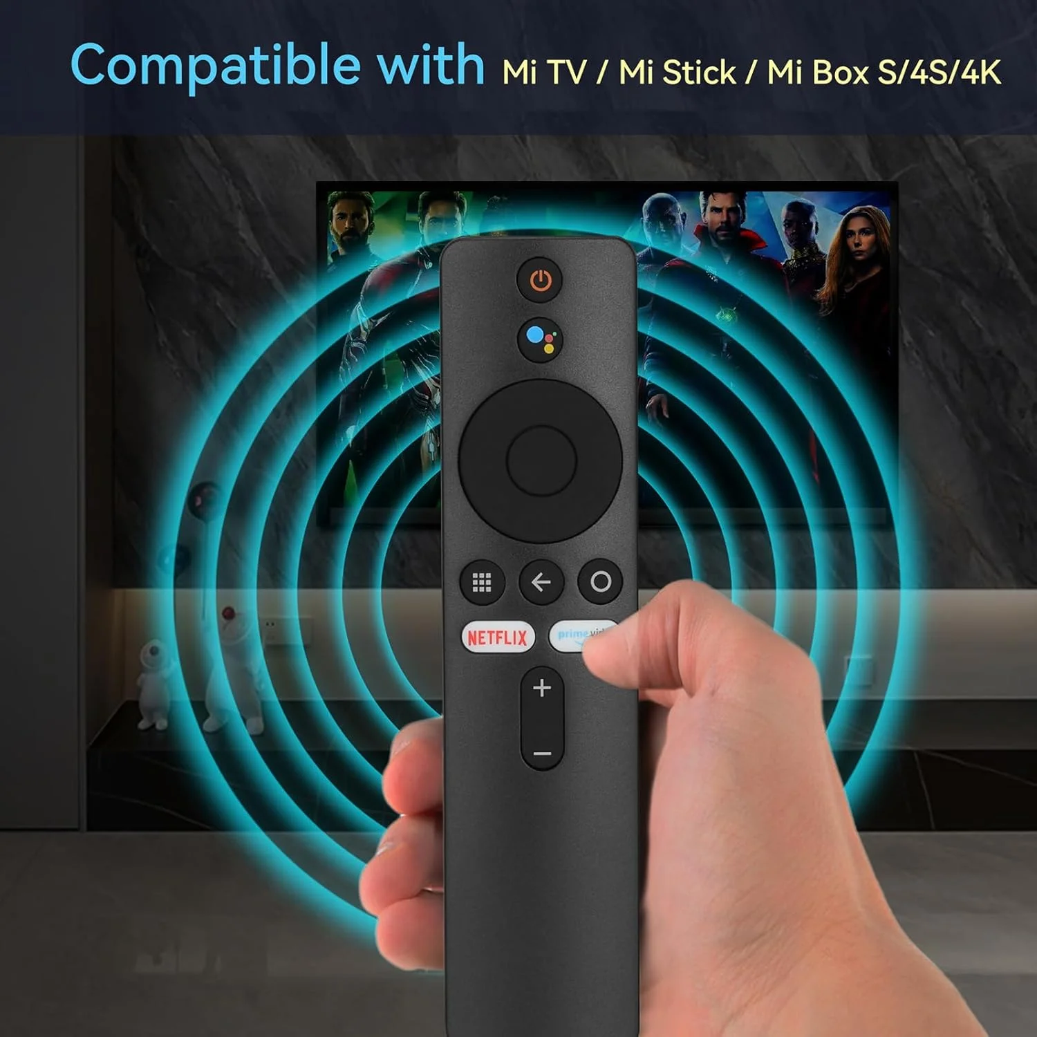 ریموت کنترل صوتی IMAGILIVSPAS سازگار با شیائومی Mi TV Stick Box S/4S/4K برای XMRM-006 (تعداد 1 عدد)