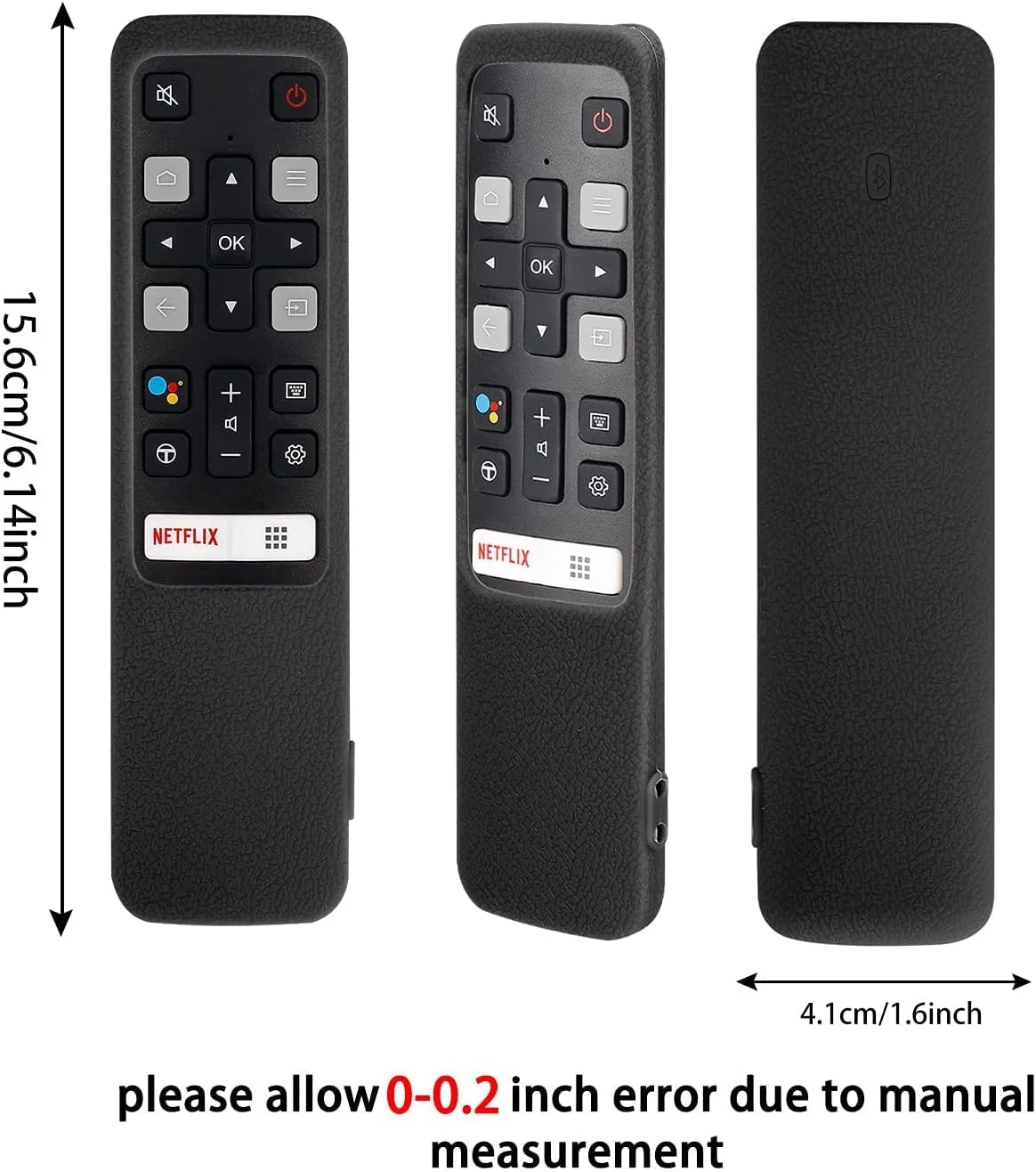 کاور سیلیکونی JIROAOTIC سازگار با کنترل تلویزیون TCL مدل RC802V FNR1 FMR1، محافظ کنترل تلویزیون TCL سری EP680 S434 S334 S330 S430 HDR